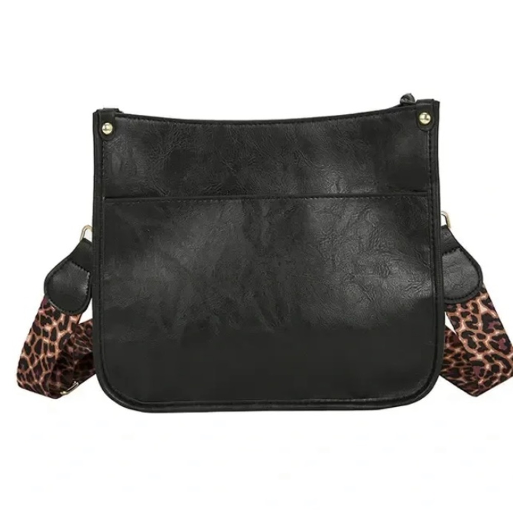 Leopard Strap Crossbody Bag